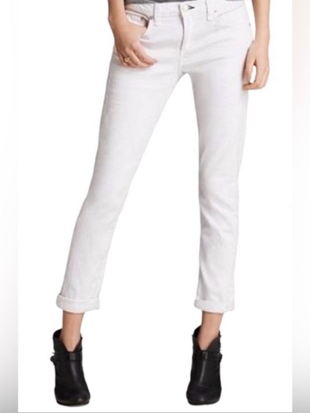 Rag & Bone Dre Low Rise Skinny Jeans White Size 29 Made in USA